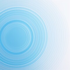 Sky Blue thin concentric rings or circles fading out background wallpaper banner flat lay top view from above on white background with copy space blank 