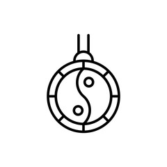 Amulet outline icons, minimalist vector illustration ,simple transparent graphic element .Isolated on white background