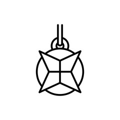 Amulet outline icons, minimalist vector illustration ,simple transparent graphic element .Isolated on white background