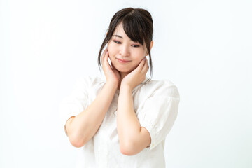 Fototapeta premium 自宅でくつろぐ女性