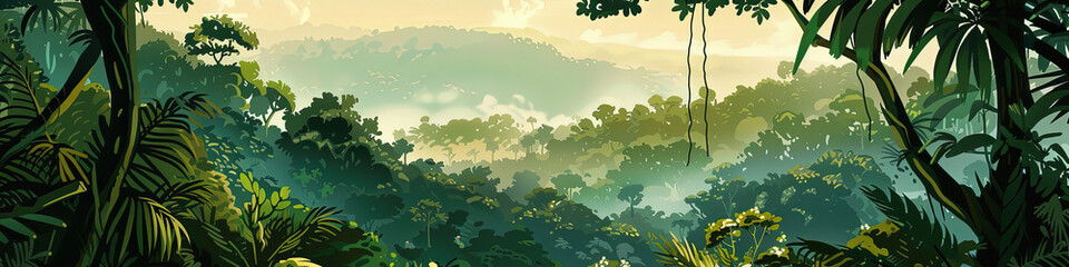 Canopy Chronicles - Amazon Rainforest Illustration
