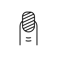 Nail painting outline icons, minimalist vector illustration ,simple transparent graphic element .Isolated on white background