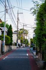 Japanese suburban residential area