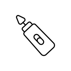 Nail paint outline icons, minimalist vector illustration ,simple transparent graphic element .Isolated on white background