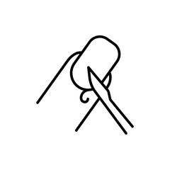 Nail polish outline icons, minimalist vector illustration ,simple transparent graphic element .Isolated on white background