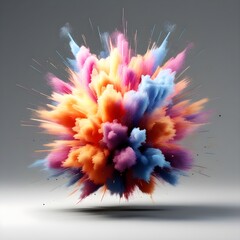 an explosion isolated on transparent background generative 