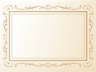 Tan traditional rectangular frame on white background design for headline logo or sale banner blank copyspace for design text photo website web 