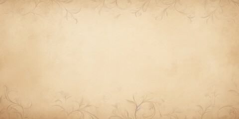 Tan soft pastel color background parchment with a thin barely noticeable floral ornament, wallpaper  