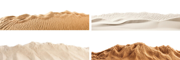 Set of beach or desert sands, cut out