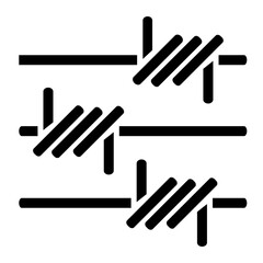 Barbed Wire glyph icon
