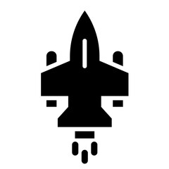 Jet glyph icon