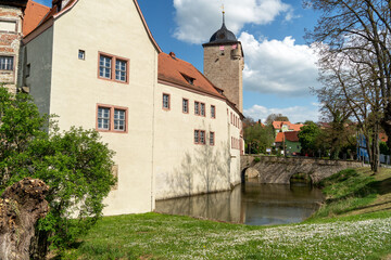 Mittelalterliche Wasserburg in Thüringen