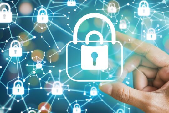 Protect business networks and ensure data privacy with HTTPS and padlock, utilizing API and OAuth to defend against malware threats and enhance digital security.