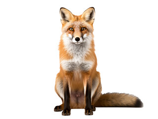 a fox sitting looking at the camera