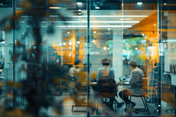 Close-up portrait of a business meeting in the office, generative AI. Beautiful simple AI generated image in 4K, unique.
