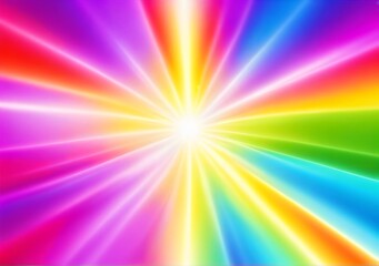 Obraz premium Beautiful radiating rainbow colored light background