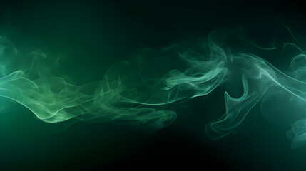 Abstract green smoke