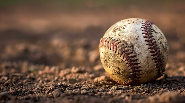 Basball liegt auf der erde