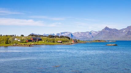 Landscape view of Lofoten Islands, Norway.