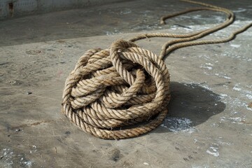 Obraz premium Seamless Tile of Thick Rope Strands - Generative AI. Seamlessly expandable on all sides to your desired size.. Beautiful simple AI generated image in 4K, unique.