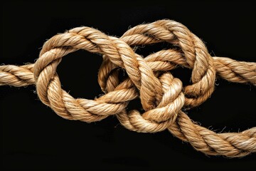Obraz premium Close - up Of Blue Ropes, Generative AI. Beautiful simple AI generated image in 4K, unique.