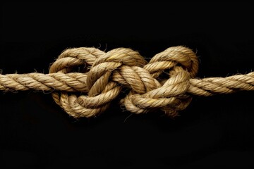 Close-up seamless pattern of ropes and twines twisted and platted into an interesting arrangement.. Beautiful simple AI generated image in 4K, unique.