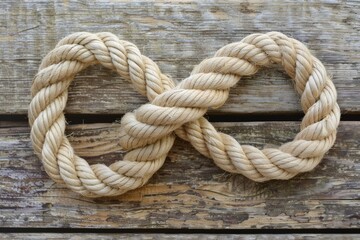 Obraz premium Seamless Tile of Thick Rope Strands - Generative AI. Seamlessly expandable on all sides to your desired size.. Beautiful simple AI generated image in 4K, unique.