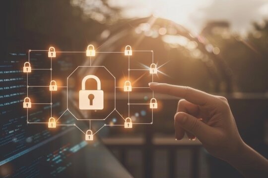 Bolster network security for businesses with HTTPS and padlock, utilizing API and OAuth to safeguard digital data privacy against malware.