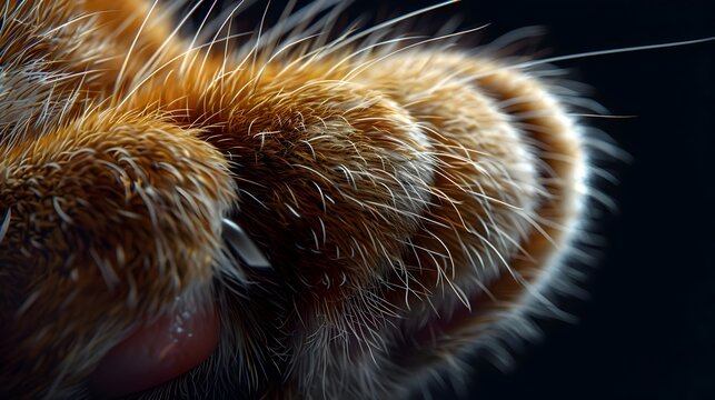 Captivating Closeup of a Feline Claw's Intricate Texture and Curvature