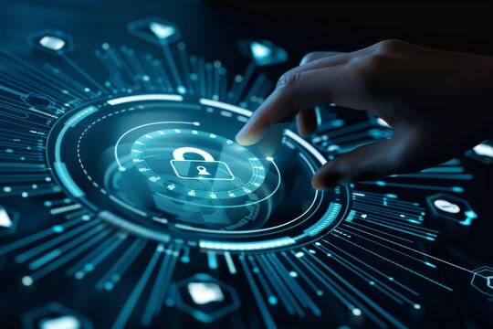 Secure business networks and data privacy with HTTPS and padlock measures, integrating API and OAuth to defend against malware in the digital realm.