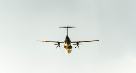 Airplane on the runway before takeoff
