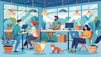 Modern Cozy Coworking Space with Creative Professionals and Pets Pet friendly