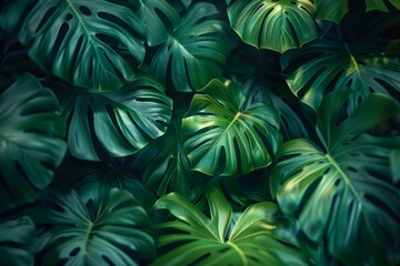 Close up of plant leaves with vibrant green color and intricate patterns
