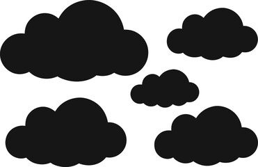 set of cloud icons vector illustration