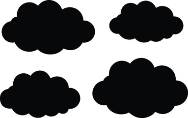set of clouds vector illustration