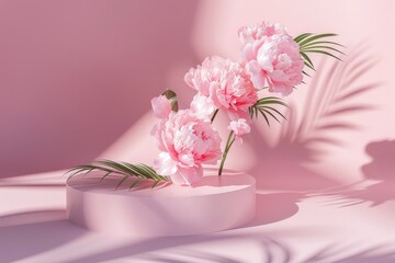 Fototapeta premium aesthetic close-up of wildflowers at sunset. Beautiful simple AI generated image in 4K, unique.