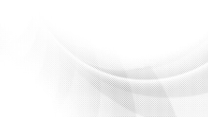 Abstract white and gray color background with halftone effect, dot pattern. Vector illustration.	