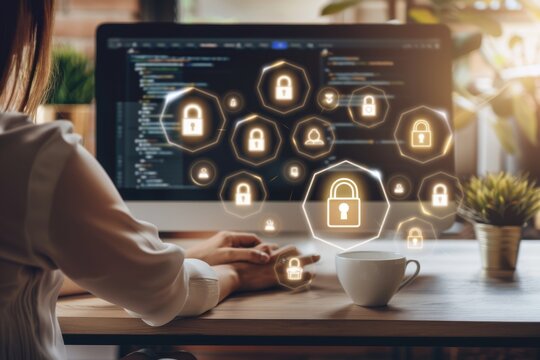 Protect business data and enhance network security with HTTPS and padlock, leveraging API and OAuth for robust privacy protection against malware.