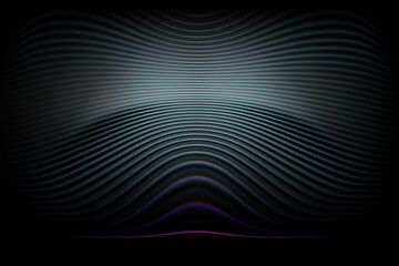 Fototapeta premium Blue and black line background graphics for abstract technology concepts. Touch texture of digital waves with 3D lines, small, symmetrical lines for business presentations.