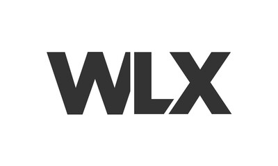 WLX logo design template with strong and modern bold text. Initial based vector logotype featuring simple and minimal typography. Trendy company identity.