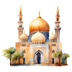 dome of the mosque  ai generated.