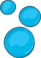 Cartoon bubble illustration on transparent background.
