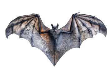 Fluttering Bat Wings On Transparent Background.