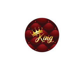 King with crown logo icon design illustration