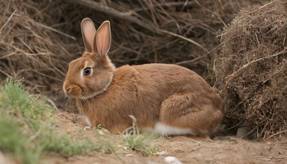 a-brown-rabbit-blending-into-its-surroundings- 2