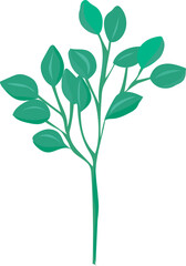 Tree illustration on transparent background.
