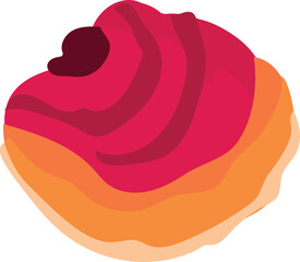 Mushroom illustration on transparent background.
