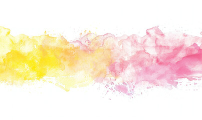 watercolor background with flowing pink and yellow hues blending on white paper