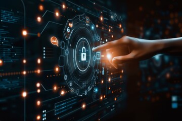 Obraz premium Utilize HTTPS and padlock protections in business networks to ensure data security and privacy, integrating API and OAuth to defend against digital malware threats.