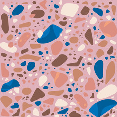 terrazzo seamless pattern, fabric motif, marble background